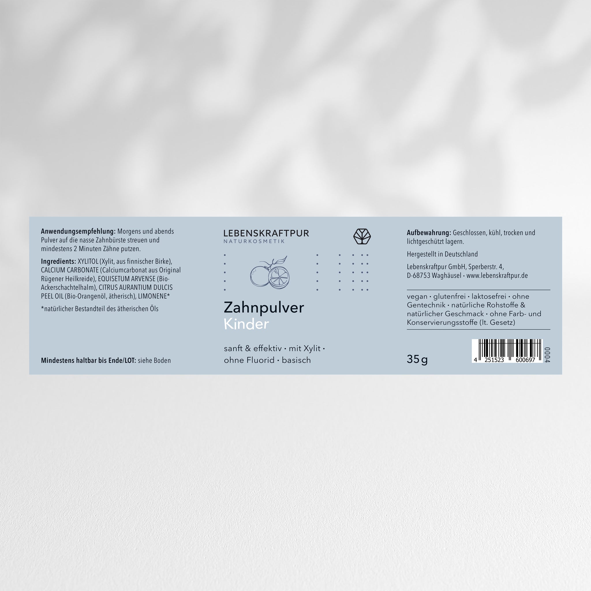 Zahnpulver Kinder