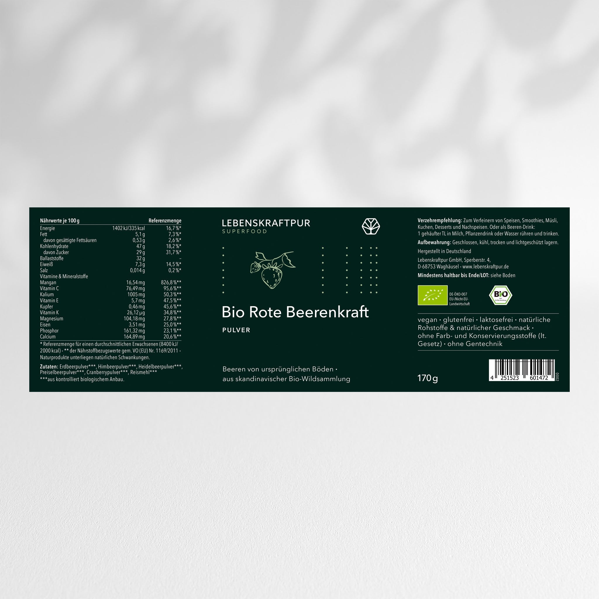 Bio Rote Beerenkraft Pulver