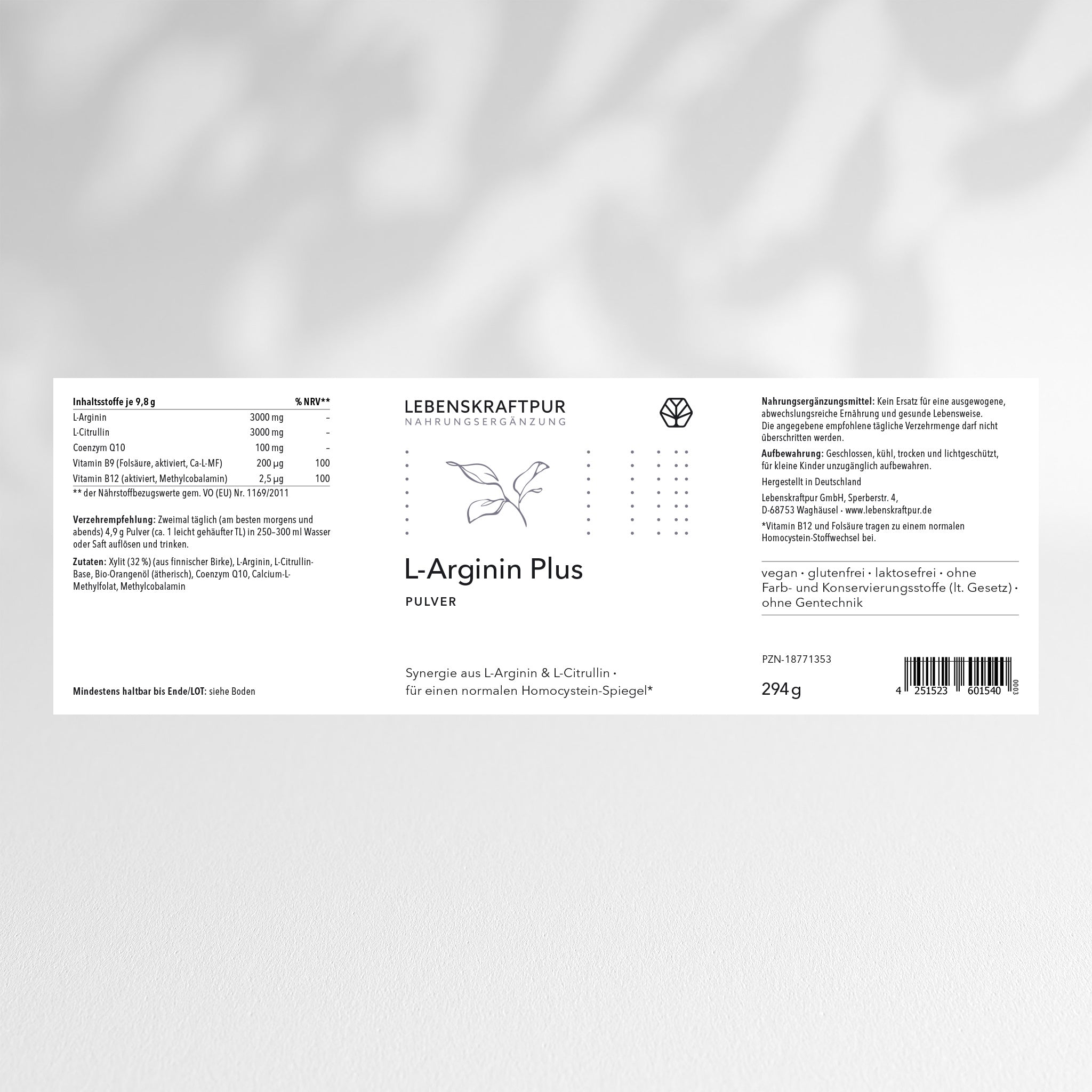L-Arginin Plus Pulver
