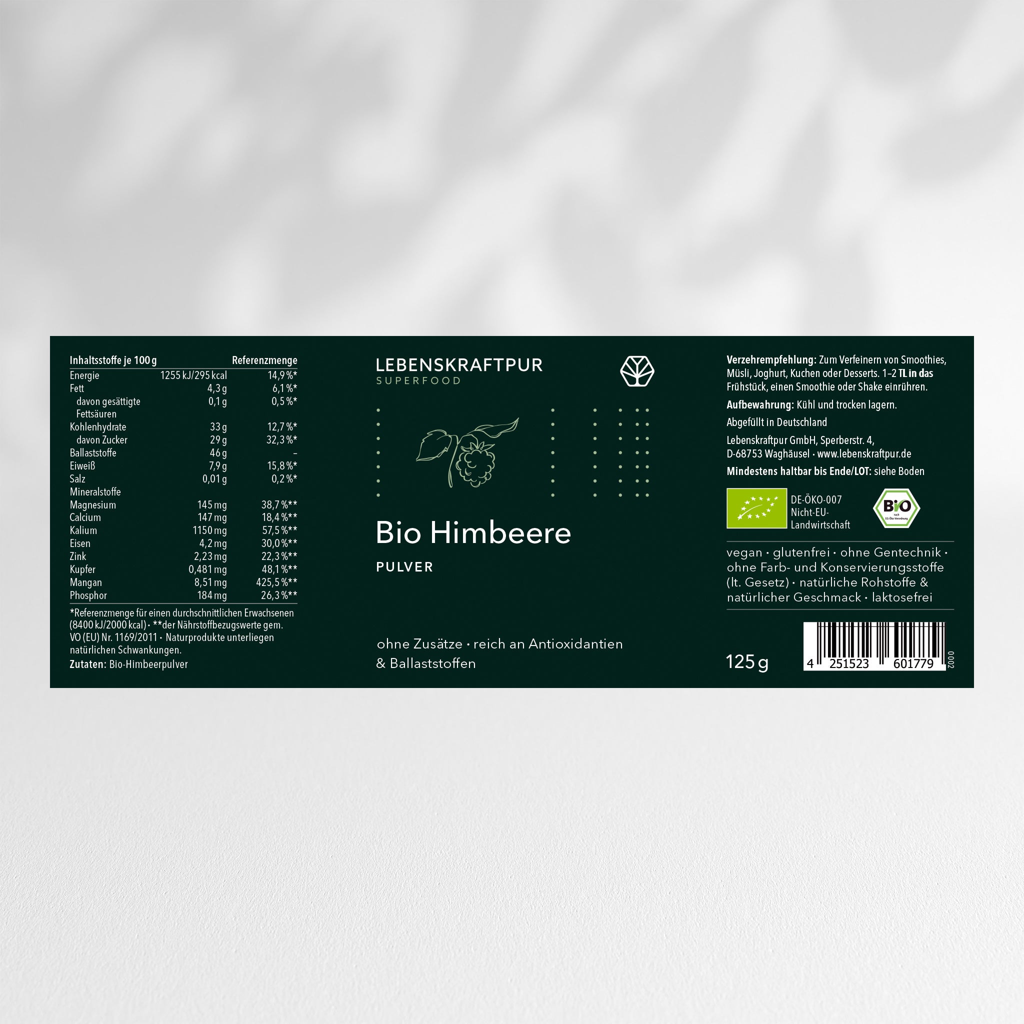 Bio Himbeere Pulver