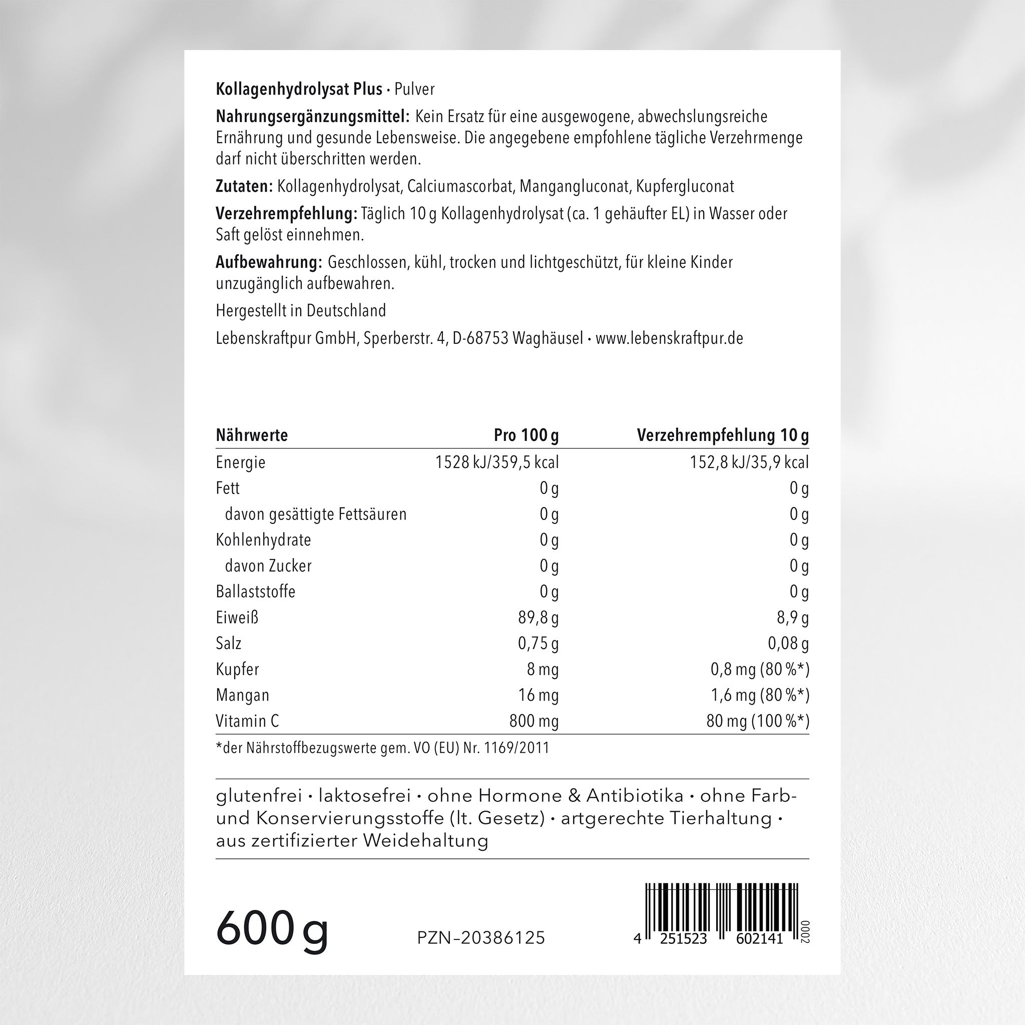 Kollagenhydrolysat Plus Pulver