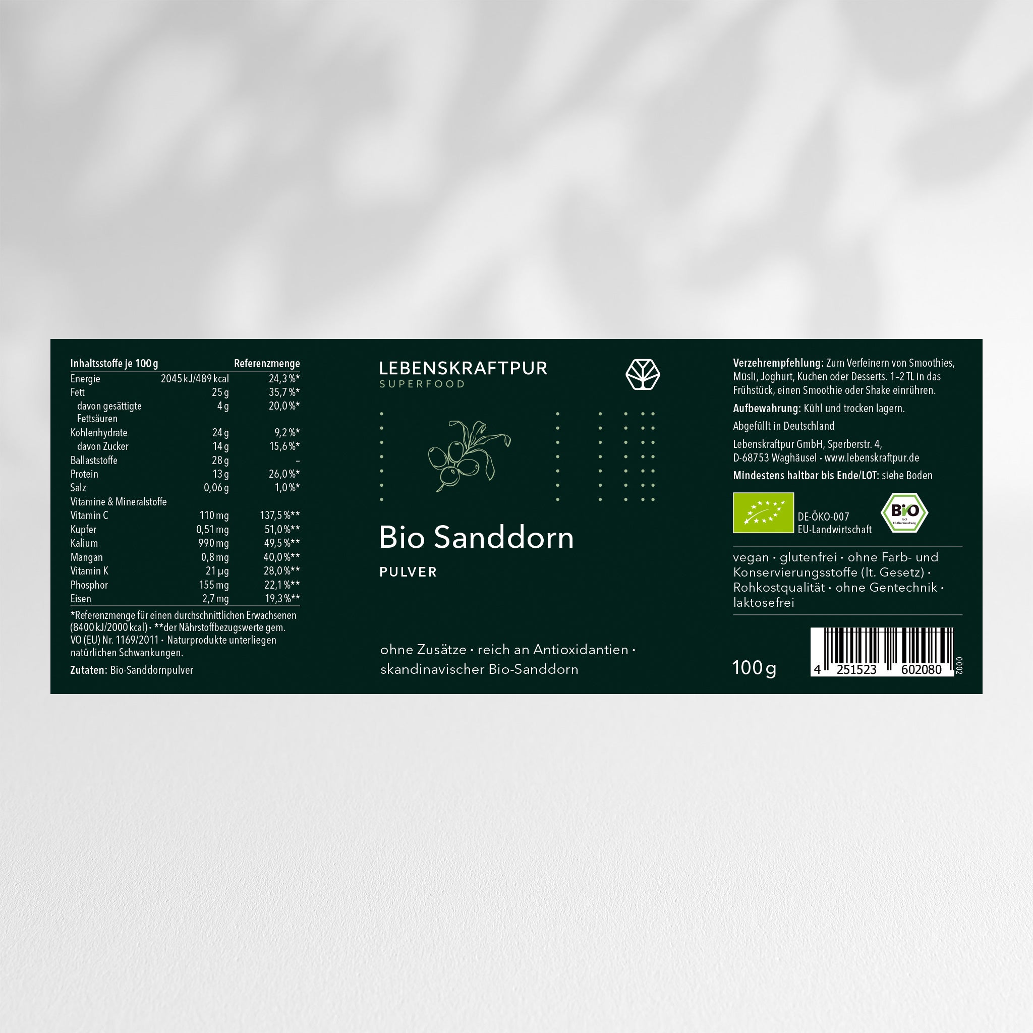 Bio Sanddorn Pulver
