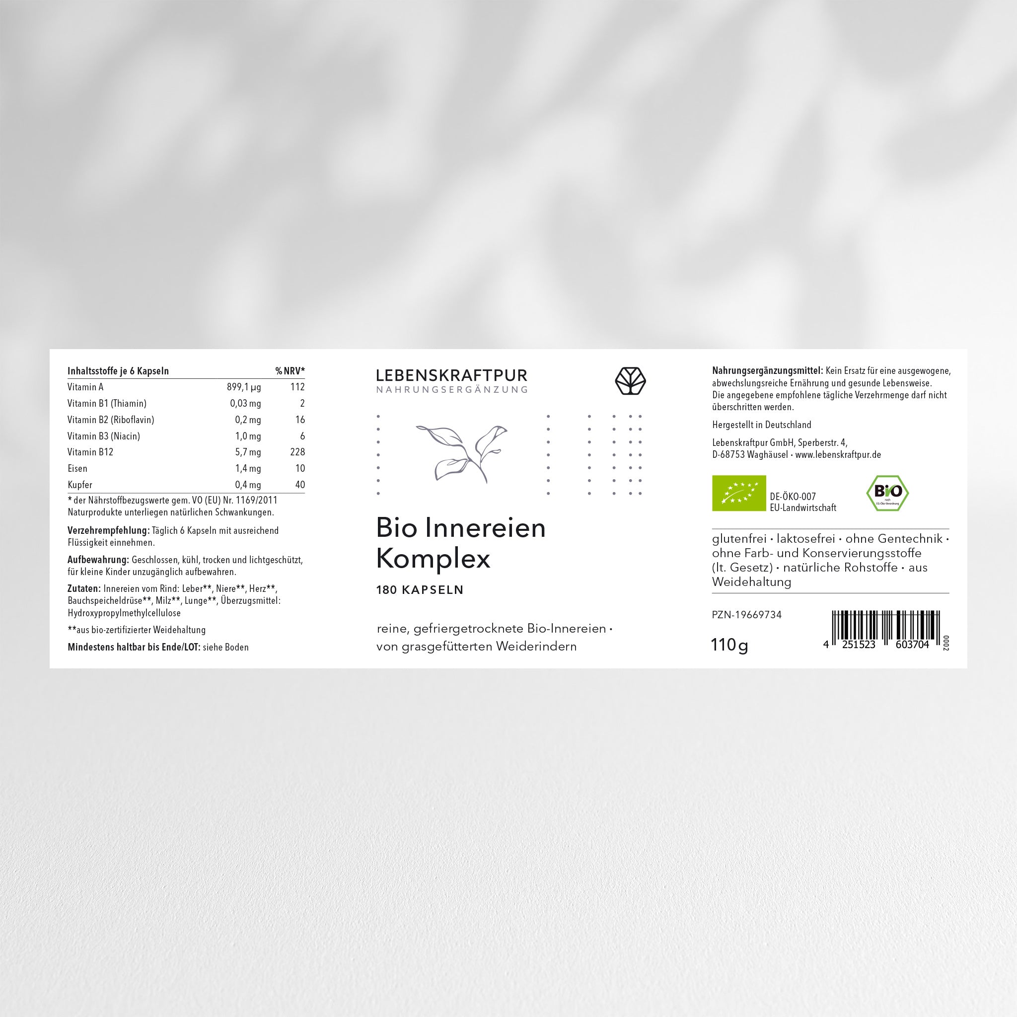 Bio Innereien Komplex Kapseln