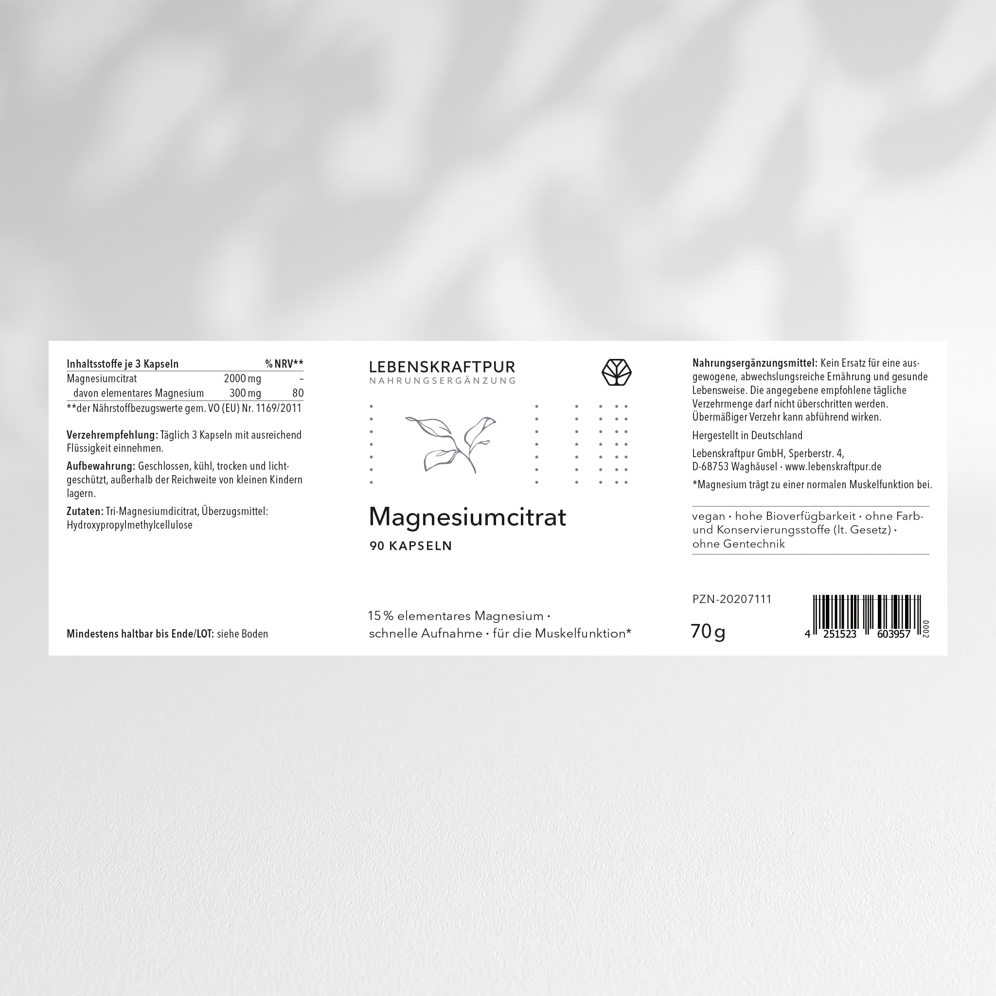 Magnesiumcitrat Kapseln