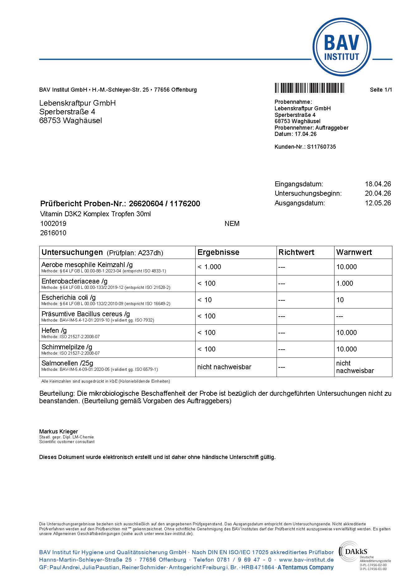 Vitamin D3K2 Komplex Tropfen