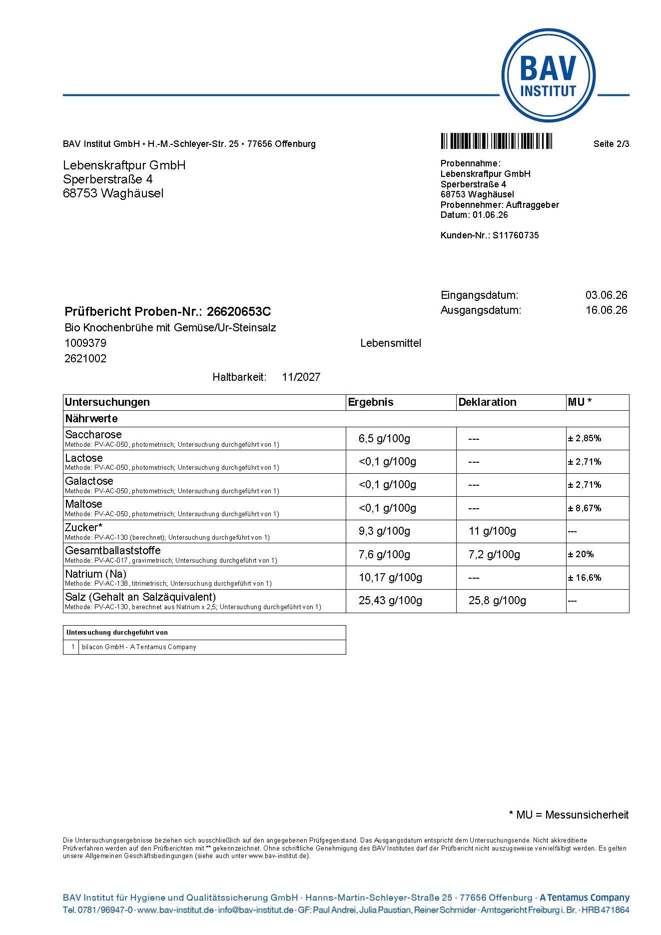 Bio Knochenbrühe mit Gemüse und Ur-Steinsalz Pulver