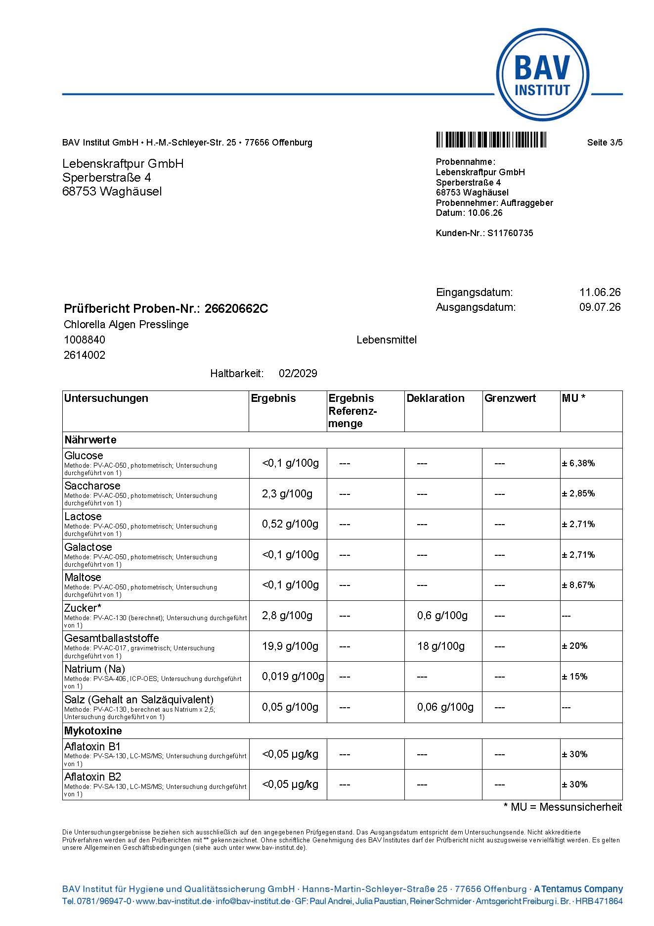 Chlorella Algen Presslinge