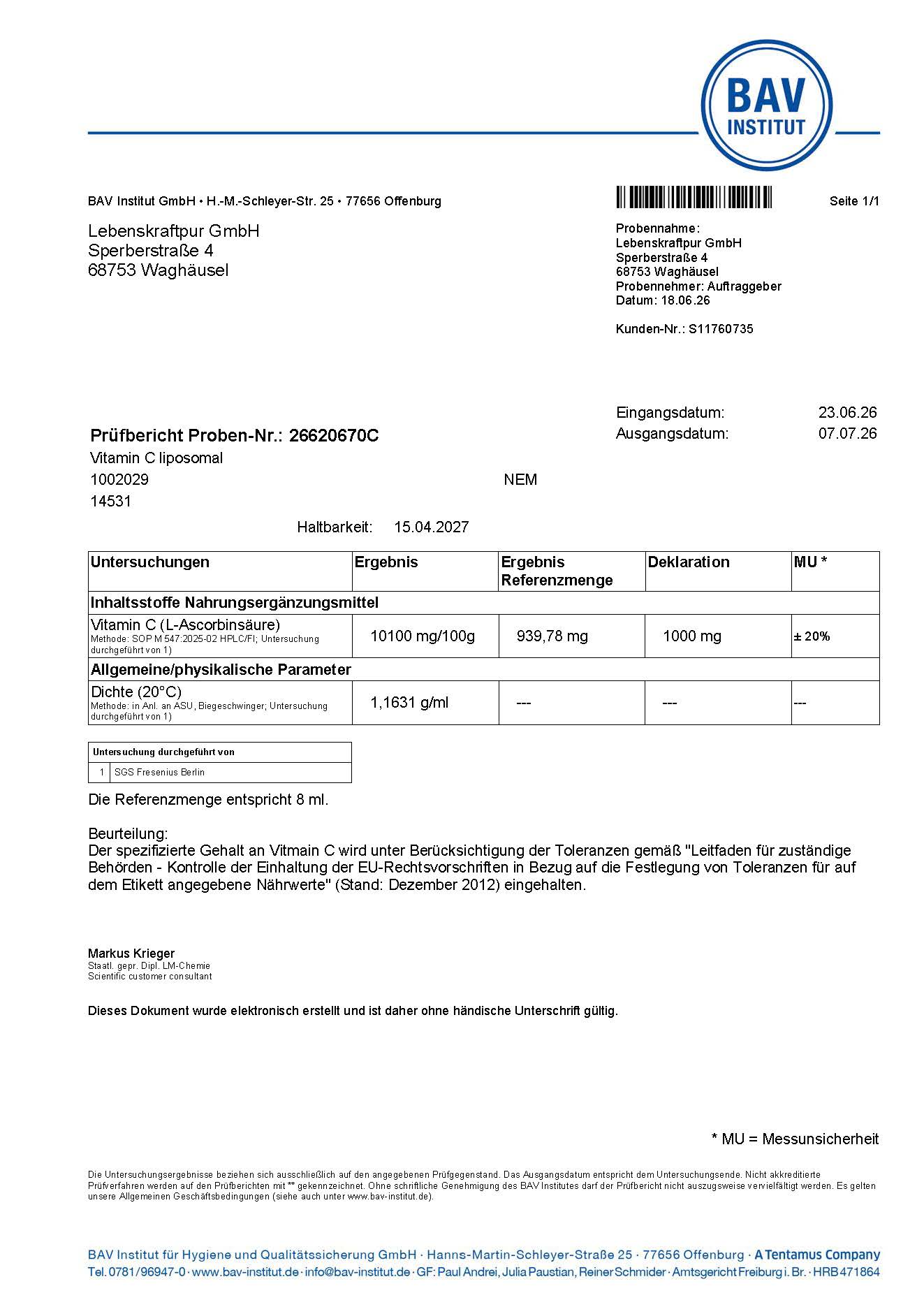 Vitamin C Liposomal