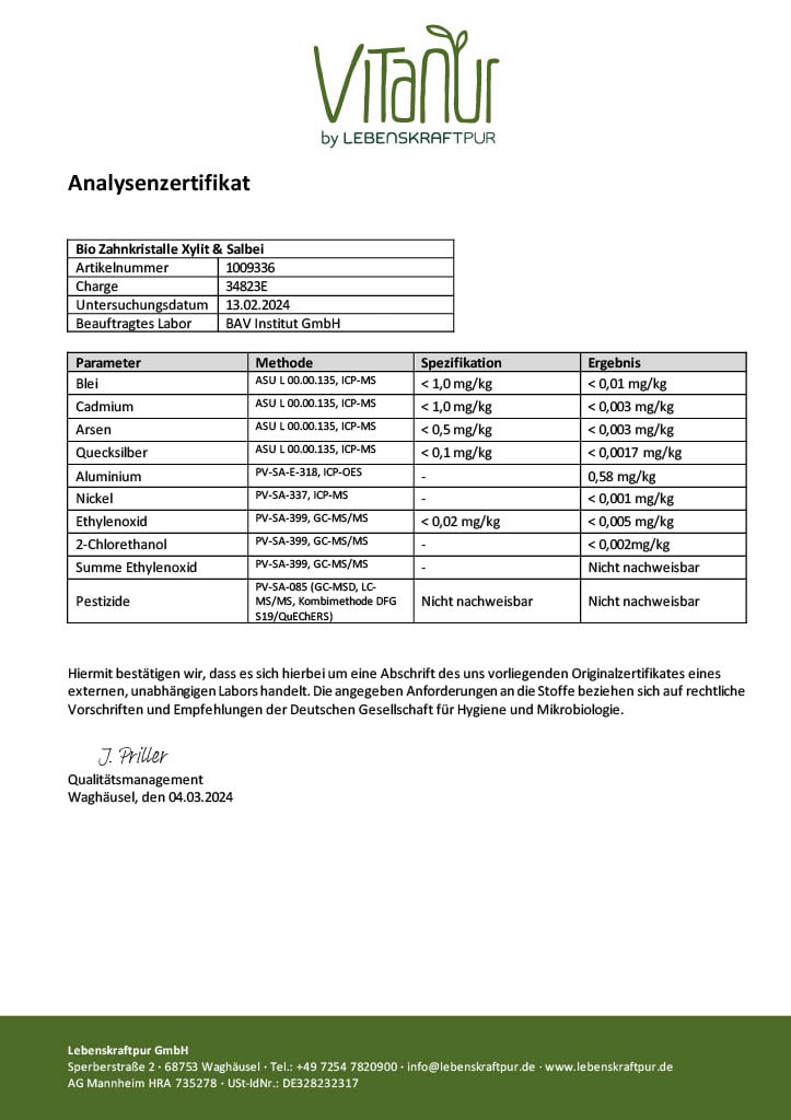 Produktbild Bio Zahnkristalle® Xylit & Salbei