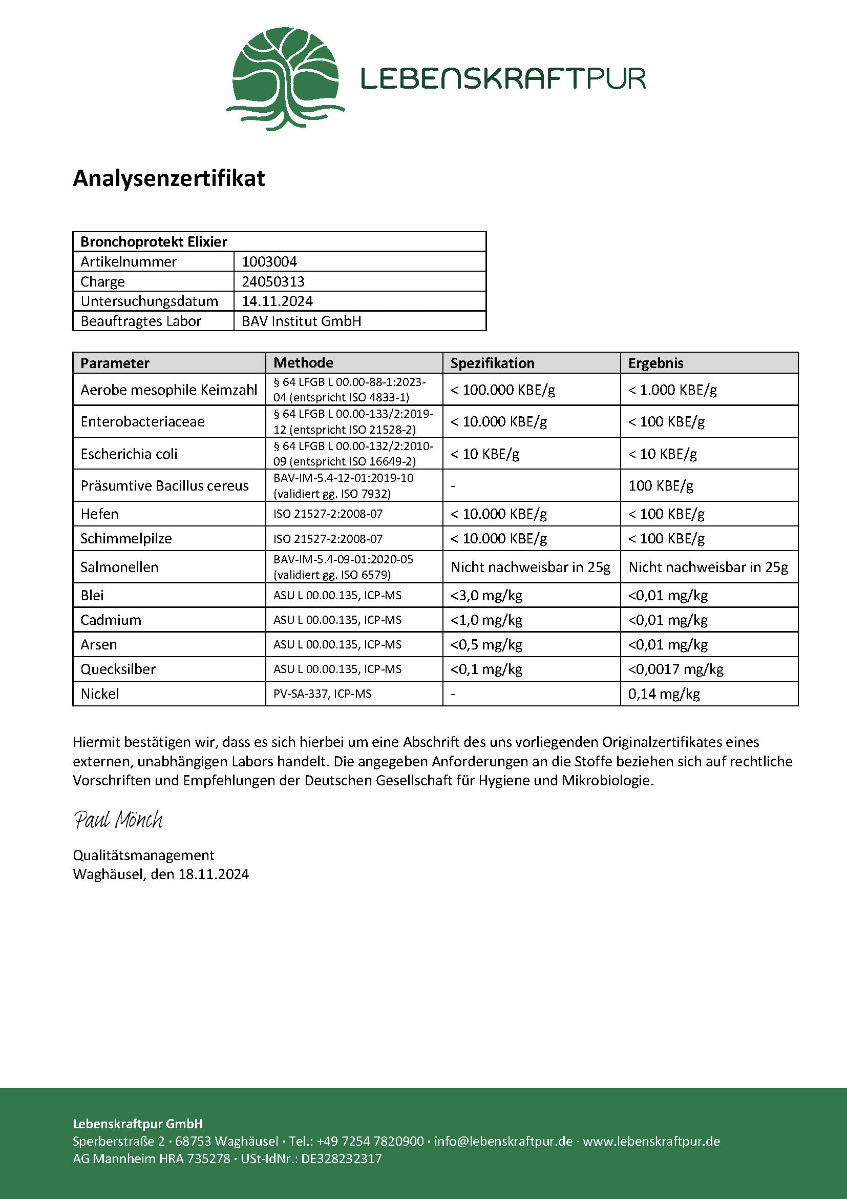 Produktbild Bronchoprotekt Elixier