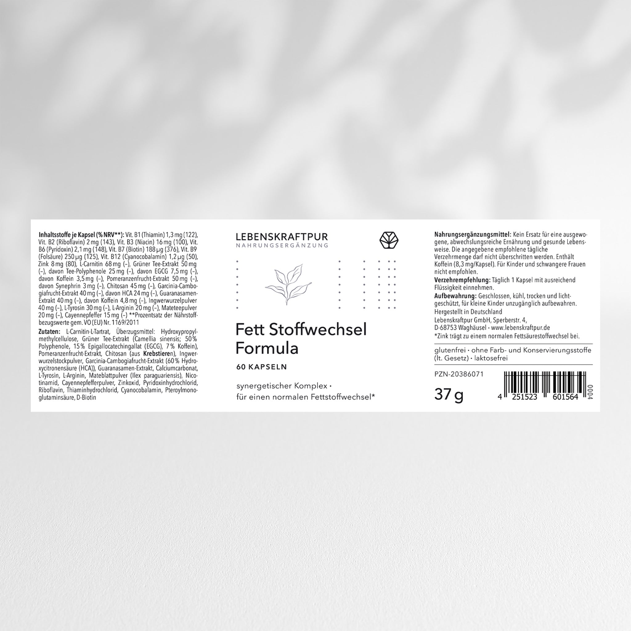 Fett Stoffwechsel Formula Kapseln