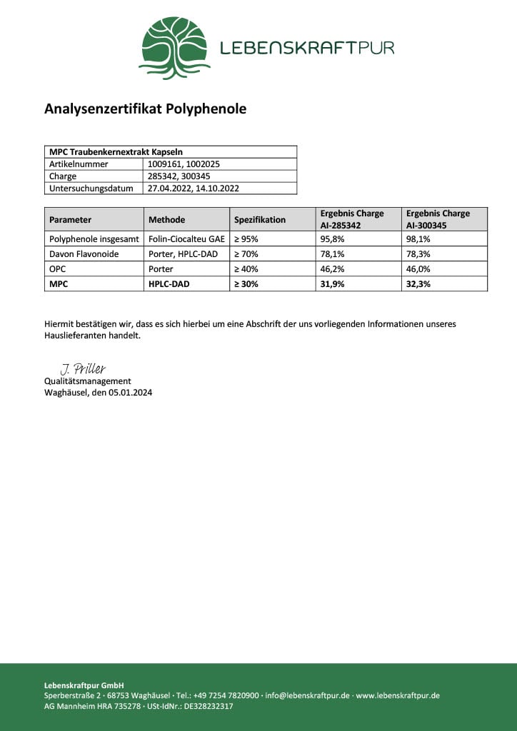 Produktbild MPC Traubenkernextrakt Kapseln