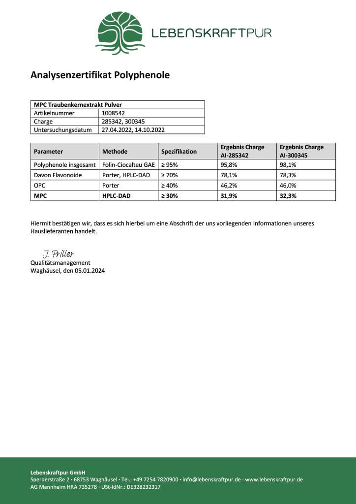 Produktbild MPC Traubenkernextrakt Pulver