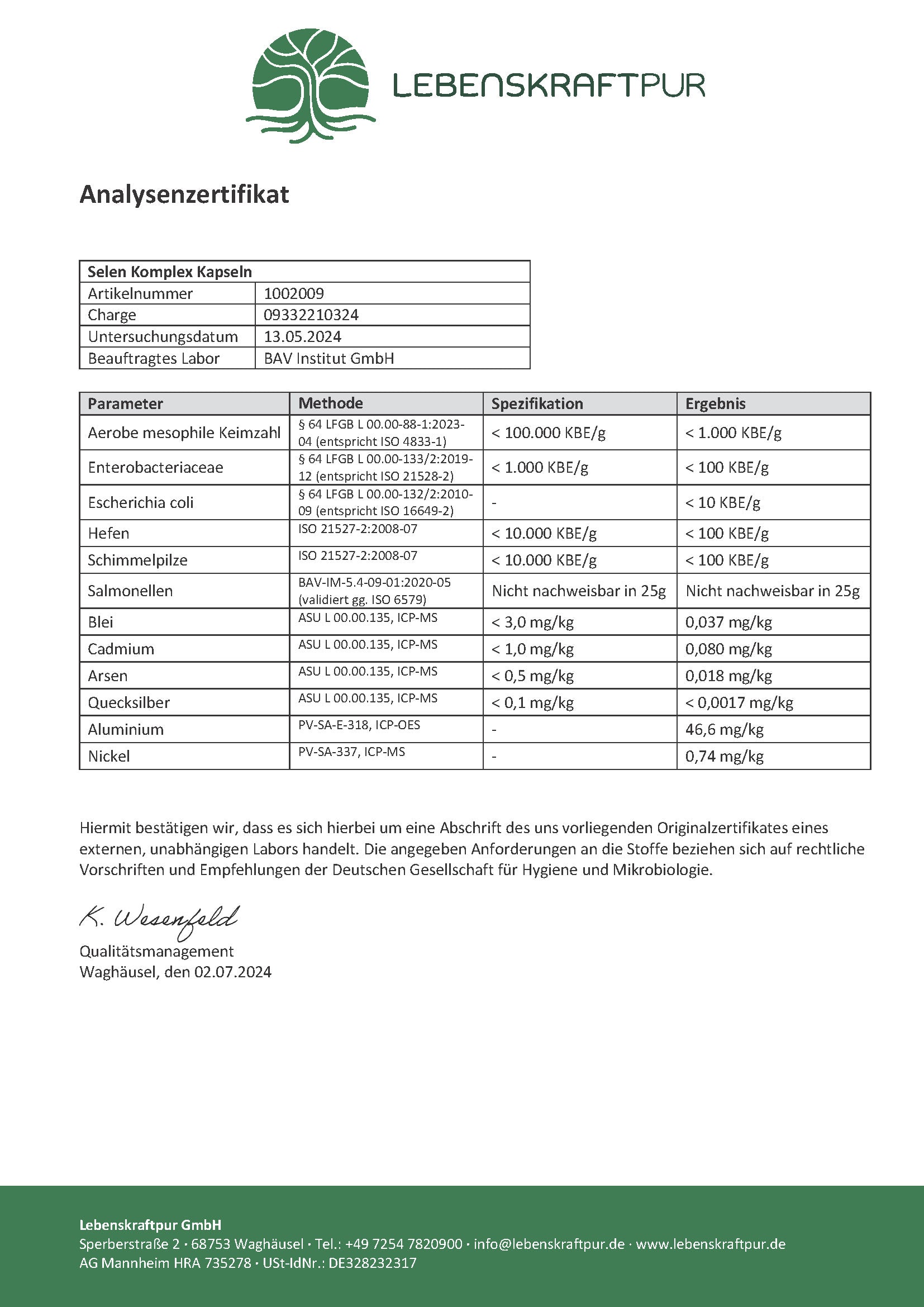 Produktbild Selen Komplex Kapseln