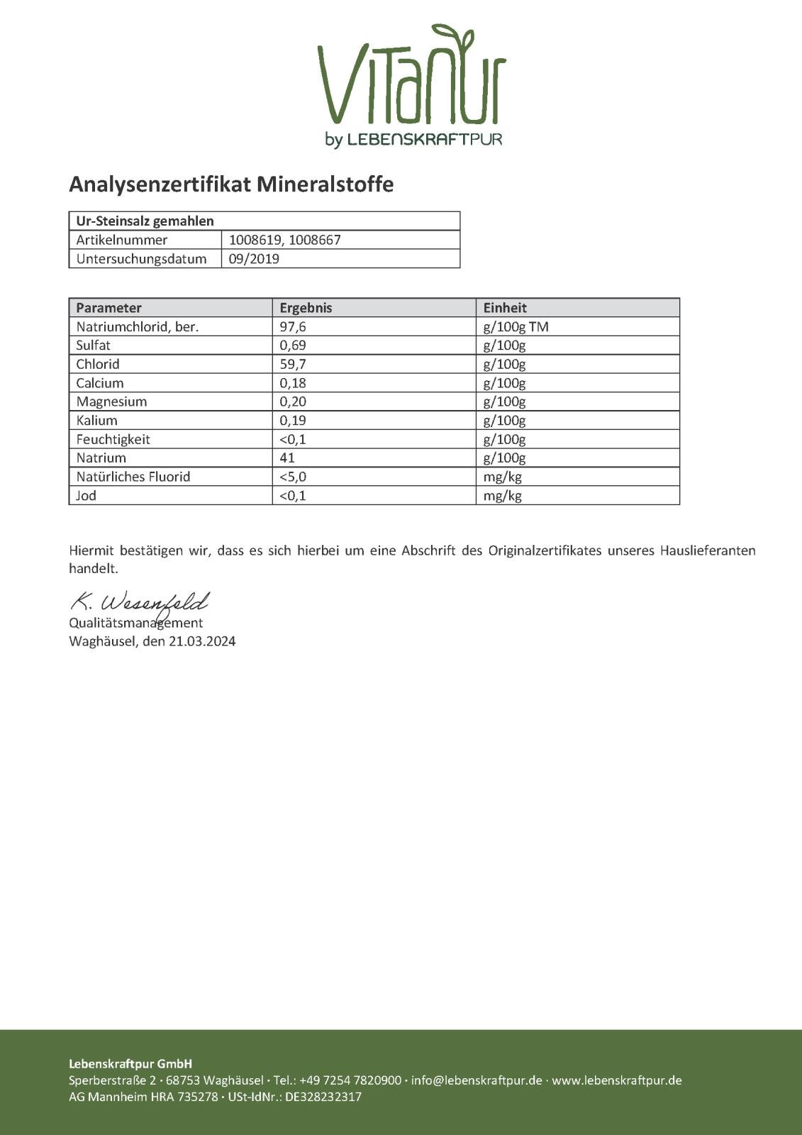 Produktbild Ur-Steinsalz Gemahlen