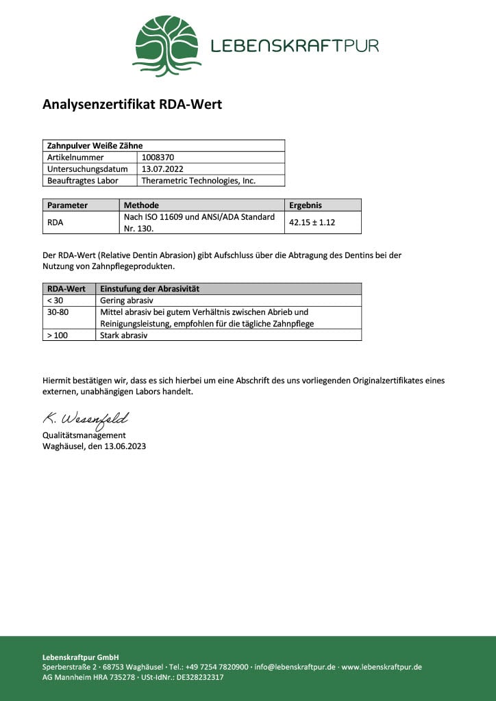 Produktbild Zahnpulver Weiße Zähne