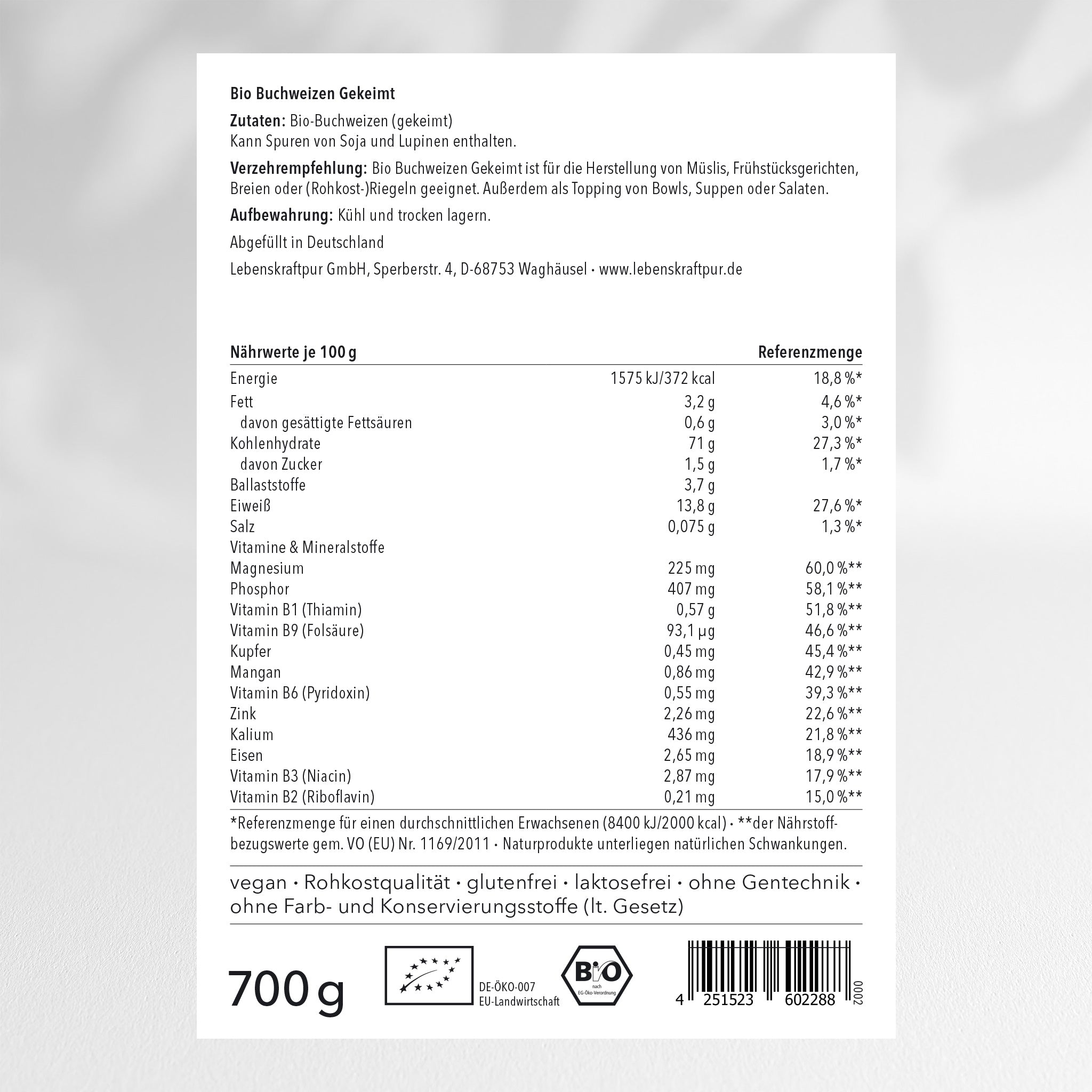 Bio Buchweizen Gekeimt