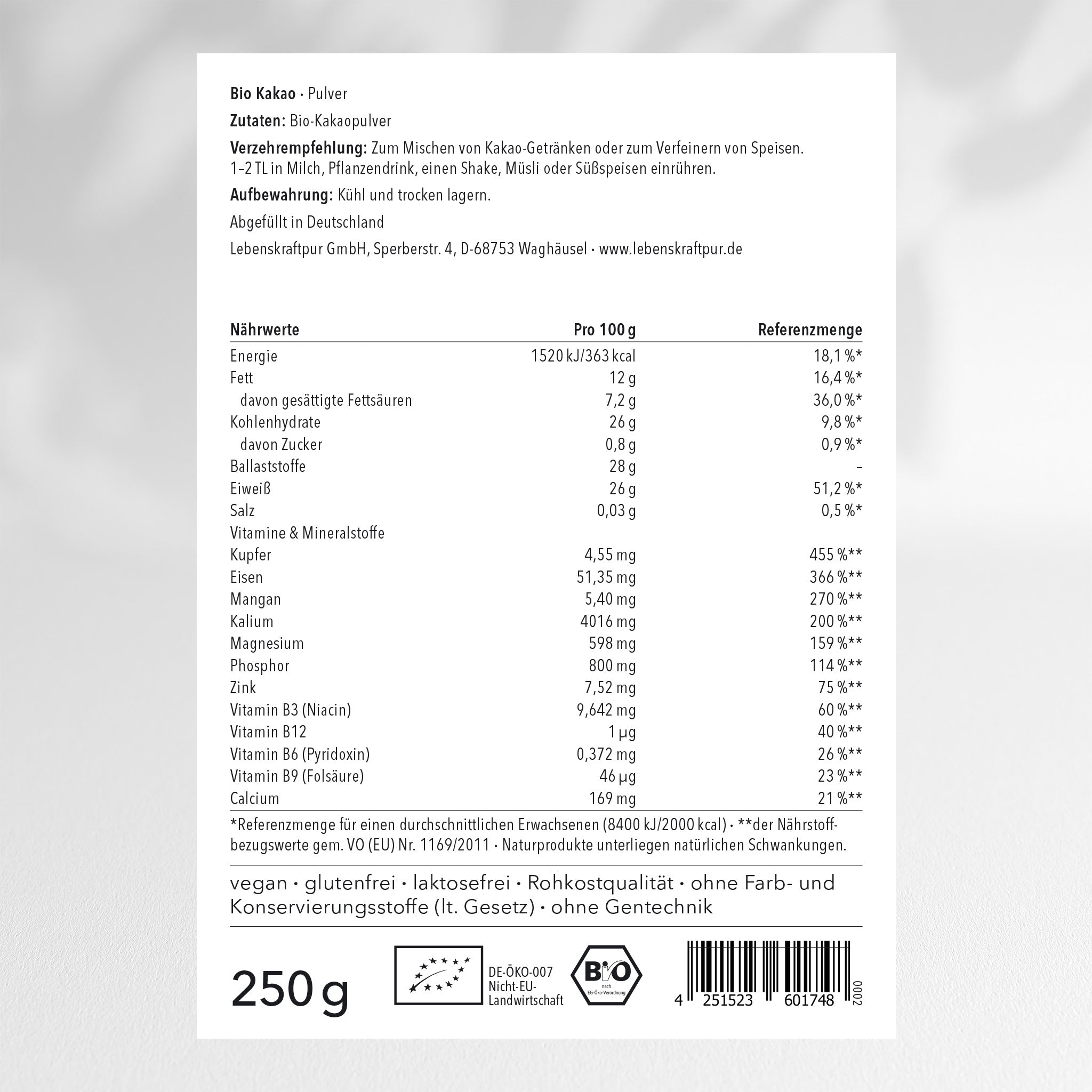 Bio Kakao Pulver