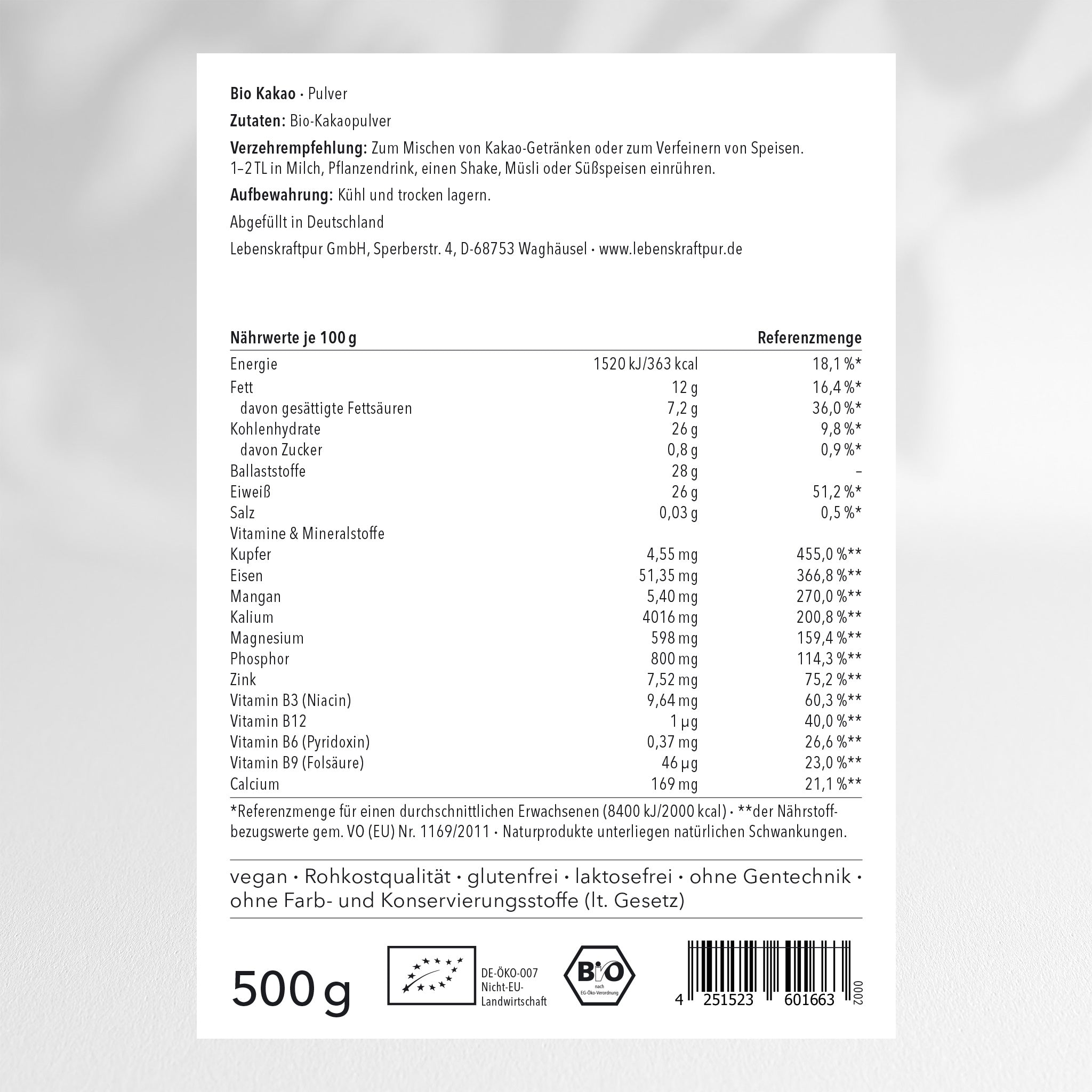 Bio Kakao Pulver