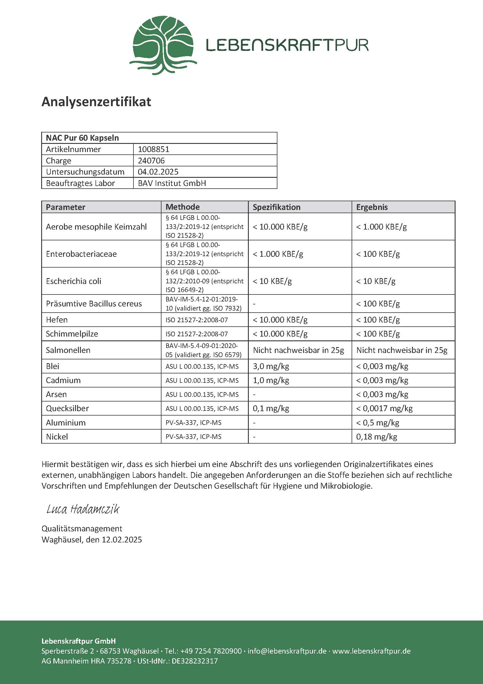 Produktbild NAC Kapseln