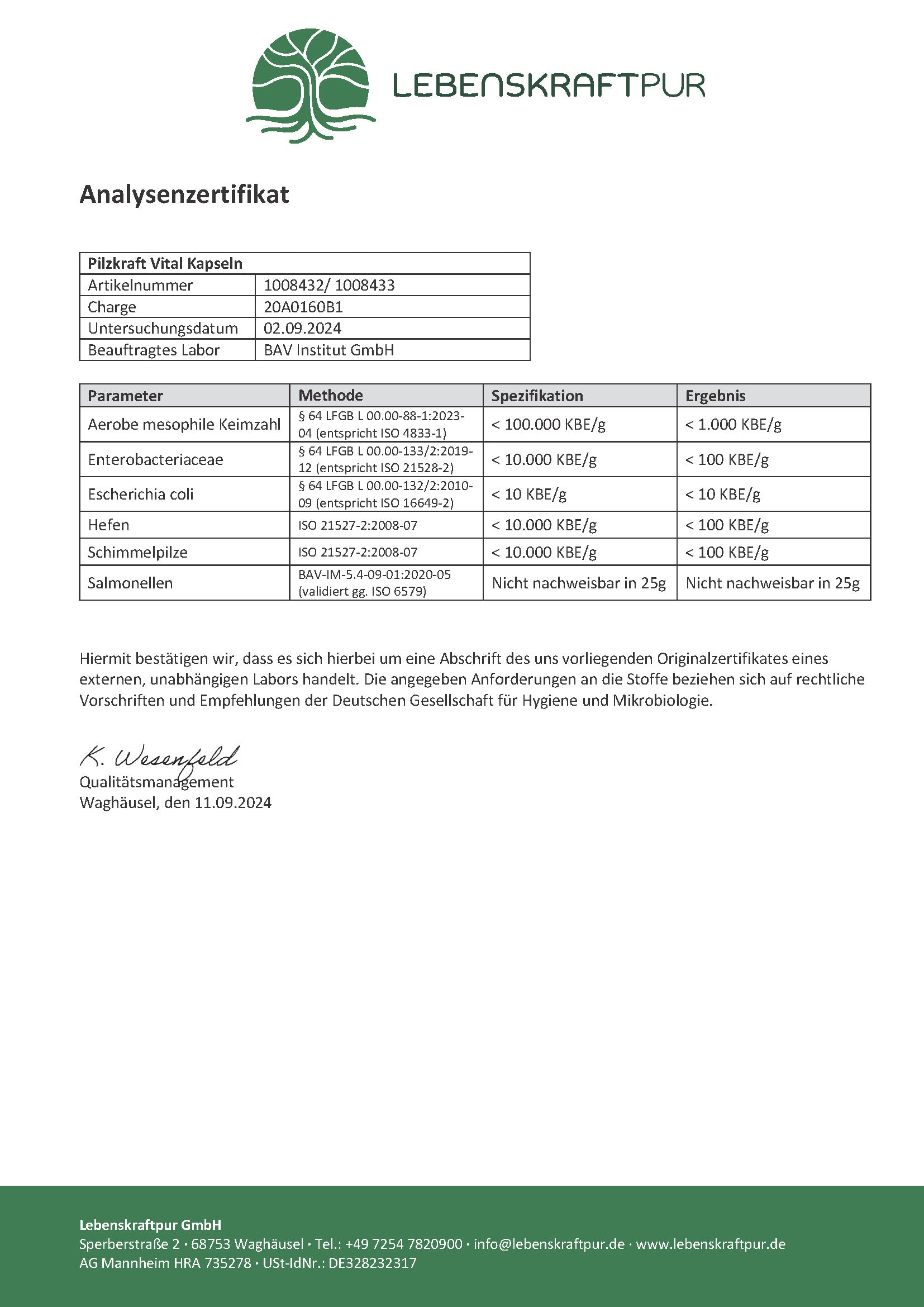 Produktbild Pilzkraft Vital Kapseln